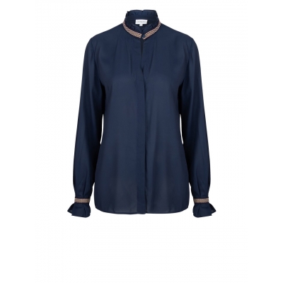 Dante 6 Pippa Ruffle Blouse - Midnight Blue / SALE Dante 6 Pippa Ruffle Blouse - Midnight Blue / SALE